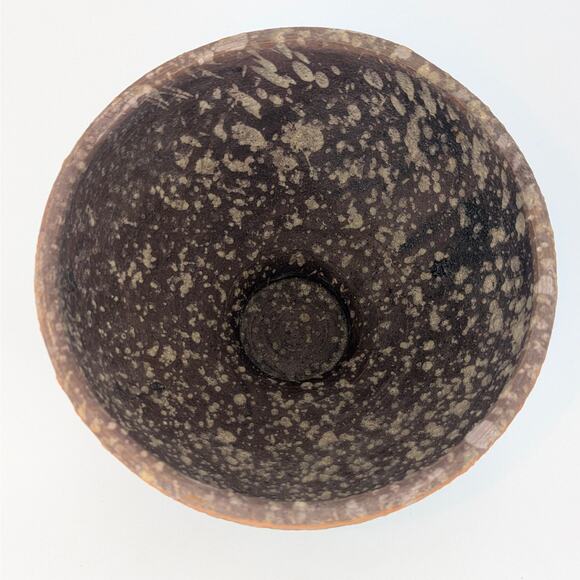 Italian Pedestal Lidded Ceramic Dish Bitossi Pottery Covered Bowl Lava Glaze MCM - Picture 3 of 9